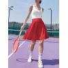imageANRABESS Women Knee Length Tennis Golf Skorts Skirts Summer High Waisted Athletic Skirt Casual Travel Builtin Shorts ClothesRed