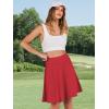 imageANRABESS Women Knee Length Tennis Golf Skorts Skirts Summer High Waisted Athletic Skirt Casual Travel Builtin Shorts ClothesRed