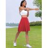 imageANRABESS Women Knee Length Tennis Golf Skorts Skirts Summer High Waisted Athletic Skirt Casual Travel Builtin Shorts ClothesRed