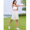 imageANRABESS Women Knee Length Tennis Golf Skorts Skirts Summer High Waisted Athletic Skirt Casual Travel Builtin Shorts ClothesWhite