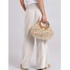 imageANRABESS Women Linen Palazzo Pants Summer Boho Wide Leg High Waist Casual Lounge Pant 2025 Beach Travel Vacation OutfitsApricot