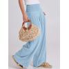 imageANRABESS Women Linen Palazzo Pants Summer Boho Wide Leg High Waist Casual Lounge Pant 2025 Beach Travel Vacation OutfitsBaby Blue