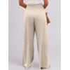 imageANRABESS Women Linen Palazzo Pants Summer Boho Wide Leg High Waist Casual Lounge Pant 2025 Beach Travel Vacation OutfitsBeige