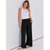 imageANRABESS Women Linen Palazzo Pants Summer Boho Wide Leg High Waist Casual Lounge Pant 2025 Beach Travel Vacation OutfitsBlack