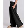 imageANRABESS Women Linen Palazzo Pants Summer Boho Wide Leg High Waist Casual Lounge Pant 2025 Beach Travel Vacation OutfitsBlack