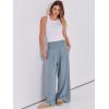 imageANRABESS Women Linen Palazzo Pants Summer Boho Wide Leg High Waist Casual Lounge Pant 2025 Beach Travel Vacation OutfitsBlue