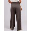 imageANRABESS Women Linen Palazzo Pants Summer Boho Wide Leg High Waist Casual Lounge Pant 2025 Beach Travel Vacation OutfitsCoffee