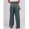 imageANRABESS Women Linen Palazzo Pants Summer Boho Wide Leg High Waist Casual Lounge Pant 2025 Beach Travel Vacation OutfitsGrey