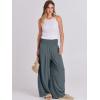 imageANRABESS Women Linen Palazzo Pants Summer Boho Wide Leg High Waist Casual Lounge Pant 2025 Beach Travel Vacation OutfitsGrey