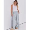 imageANRABESS Women Linen Palazzo Pants Summer Boho Wide Leg High Waist Casual Lounge Pant 2025 Beach Travel Vacation OutfitsLight Blue