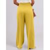 imageANRABESS Women Linen Palazzo Pants Summer Boho Wide Leg High Waist Casual Lounge Pant 2025 Beach Travel Vacation OutfitsYellow