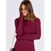 imageANRABESS Women Long Sleeve Crewneck Rib Knit Slim Fit Shirts Basic Tee Tops 2025 Casual TShirt Underscrubs Layer OutfitsDeep Red