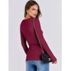 imageANRABESS Women Long Sleeve Crewneck Rib Knit Slim Fit Shirts Basic Tee Tops 2025 Casual TShirt Underscrubs Layer OutfitsDeep Red