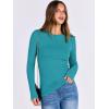 imageANRABESS Women Long Sleeve Crewneck Rib Knit Slim Fit Shirts Basic Tee Tops 2025 Casual TShirt Underscrubs Layer OutfitsTeal