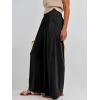 imageANRABESS Women Palazzo Pants Summer Boho Bagyy Wide Leg High Smocked Waist Casual Loose Lounge Pant with PocketBlack