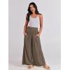 imageANRABESS Women Palazzo Pants Summer Boho Bagyy Wide Leg High Smocked Waist Casual Loose Lounge Pant with PocketCoffee