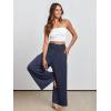 imageANRABESS Women Palazzo Pants Summer Boho Bagyy Wide Leg High Smocked Waist Casual Loose Lounge Pant with PocketDeep Blue