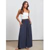 imageANRABESS Women Palazzo Pants Summer Boho Bagyy Wide Leg High Smocked Waist Casual Loose Lounge Pant with PocketDeep Blue