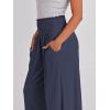 imageANRABESS Women Palazzo Pants Summer Boho Bagyy Wide Leg High Smocked Waist Casual Loose Lounge Pant with PocketDeep Blue