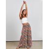 imageANRABESS Women Palazzo Pants Summer Boho Bagyy Wide Leg High Smocked Waist Casual Loose Lounge Pant with PocketFloral Black Red