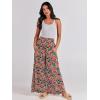 imageANRABESS Women Palazzo Pants Summer Boho Bagyy Wide Leg High Smocked Waist Casual Loose Lounge Pant with PocketFloral Black Red