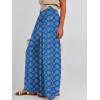imageANRABESS Women Palazzo Pants Summer Boho Bagyy Wide Leg High Smocked Waist Casual Loose Lounge Pant with PocketFloral Blue