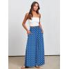 imageANRABESS Women Palazzo Pants Summer Boho Bagyy Wide Leg High Smocked Waist Casual Loose Lounge Pant with PocketFloral Blue