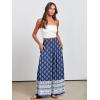 imageANRABESS Women Palazzo Pants Summer Boho Bagyy Wide Leg High Smocked Waist Casual Loose Lounge Pant with PocketFloral Blue Diamond