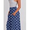 imageANRABESS Women Palazzo Pants Summer Boho Bagyy Wide Leg High Smocked Waist Casual Loose Lounge Pant with PocketFloral Blue Diamond