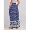 imageANRABESS Women Palazzo Pants Summer Boho Bagyy Wide Leg High Smocked Waist Casual Loose Lounge Pant with PocketFloral Pink Blue