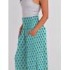 imageANRABESS Women Palazzo Pants Summer Boho Bagyy Wide Leg High Smocked Waist Casual Loose Lounge Pant with PocketFloral Teal Spades