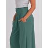 imageANRABESS Women Palazzo Pants Summer Boho Bagyy Wide Leg High Smocked Waist Casual Loose Lounge Pant with PocketGrass