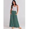 imageANRABESS Women Palazzo Pants Summer Boho Bagyy Wide Leg High Smocked Waist Casual Loose Lounge Pant with PocketGrass