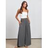 imageANRABESS Women Palazzo Pants Summer Boho Bagyy Wide Leg High Smocked Waist Casual Loose Lounge Pant with PocketGrey