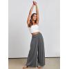 imageANRABESS Women Palazzo Pants Summer Boho Bagyy Wide Leg High Smocked Waist Casual Loose Lounge Pant with PocketGrey
