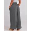 imageANRABESS Women Palazzo Pants Summer Boho Bagyy Wide Leg High Smocked Waist Casual Loose Lounge Pant with PocketGrey