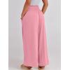 imageANRABESS Women Palazzo Pants Summer Boho Bagyy Wide Leg High Smocked Waist Casual Loose Lounge Pant with PocketPink