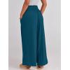 imageANRABESS Women Palazzo Pants Summer Boho Bagyy Wide Leg High Smocked Waist Casual Loose Lounge Pant with PocketTeal Blue