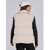 imageANRABESS Women Puffer Vest Sleeveless Zip Up Stand Collar Quilted Lightweight Jacket Winter Warm Puffer Padded Down OuterwearApricot