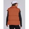 imageANRABESS Women Puffer Vest Sleeveless Zip Up Stand Collar Quilted Lightweight Jacket Winter Warm Puffer Padded Down OuterwearOrange