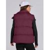 imageANRABESS Women Puffer Vest Sleeveless Zip Up Stand Collar Quilted Lightweight Jacket Winter Warm Puffer Padded Down OuterwearRed