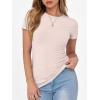 imageANRABESS Women Short Sleeve Crewneck Ribbed Knit Slim Fitted Shirts Summer Tops Basic Tee TShirt Casual Spring 2025 ClothesApricot