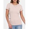 imageANRABESS Women Short Sleeve Crewneck Ribbed Knit Slim Fitted Shirts Summer Tops Basic Tee TShirt Casual Spring 2025 ClothesApricot