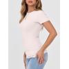 imageANRABESS Women Short Sleeve Crewneck Ribbed Knit Slim Fitted Shirts Summer Tops Basic Tee TShirt Casual Spring 2025 ClothesBeige