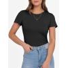 imageANRABESS Women Short Sleeve Crewneck Ribbed Knit Slim Fitted Shirts Summer Tops Basic Tee TShirt Casual Spring 2025 ClothesBlack