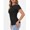 imageANRABESS Women Short Sleeve Crewneck Ribbed Knit Slim Fitted Shirts Summer Tops Basic Tee TShirt Casual Spring 2025 ClothesBlack