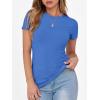 imageANRABESS Women Short Sleeve Crewneck Ribbed Knit Slim Fitted Shirts Summer Tops Basic Tee TShirt Casual Spring 2025 ClothesBlue