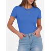 imageANRABESS Women Short Sleeve Crewneck Ribbed Knit Slim Fitted Shirts Summer Tops Basic Tee TShirt Casual Spring 2025 ClothesBlue