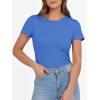 imageANRABESS Women Short Sleeve Crewneck Ribbed Knit Slim Fitted Shirts Summer Tops Basic Tee TShirt Casual Spring 2025 ClothesBlue
