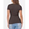 imageANRABESS Women Short Sleeve Crewneck Ribbed Knit Slim Fitted Shirts Summer Tops Basic Tee TShirt Casual Spring 2025 ClothesBrown